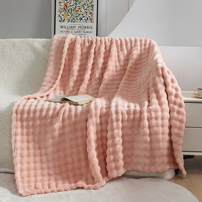 Bubble Rabbit Warm Plush Blanket – Soft, Cozy, and Versatile for Ultimate Comfort