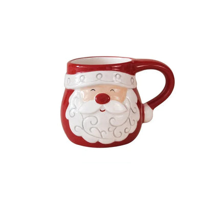 Captain Coast Christmas Mug – Santa Claus & Elk Cartoon Ceramic Coffee Cup