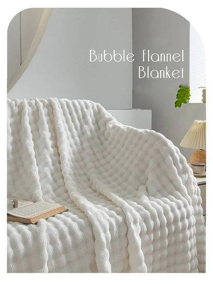 Bubble Rabbit Warm Plush Blanket – Soft, Cozy, and Versatile for Ultimate Comfort