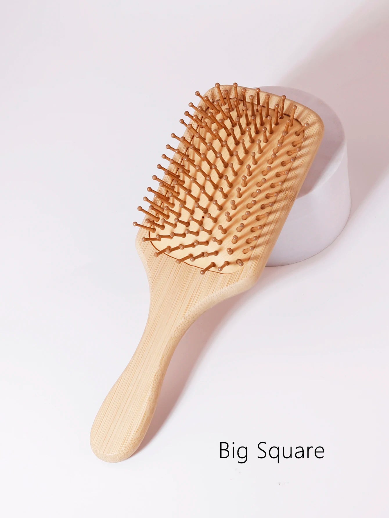 Paddle brush, hair brush, Made of pure natural bamboo, no paint coating, massage the scalp while combing hair to promote blood circulation, prevent static electricity