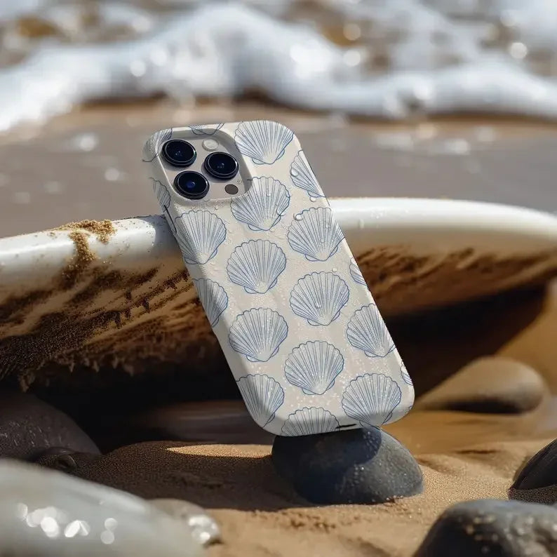 Seashell Coastal Phone Case for iPhone (16 Pro Max, 15, 14, 13, 12, 11)